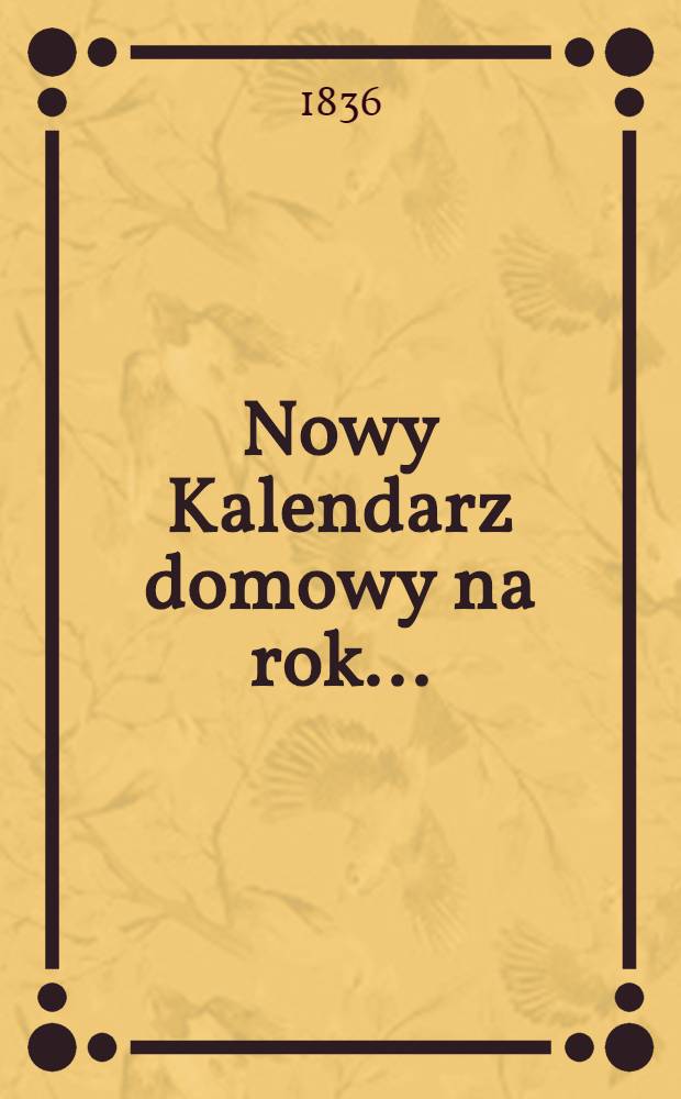 Nowy Kalendarz domowy na rok..