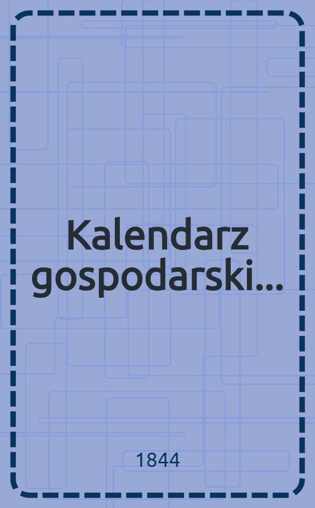 Kalendarz gospodarski..