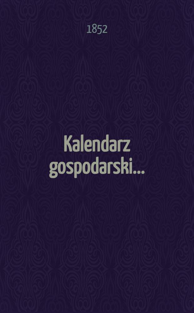 Kalendarz gospodarski..