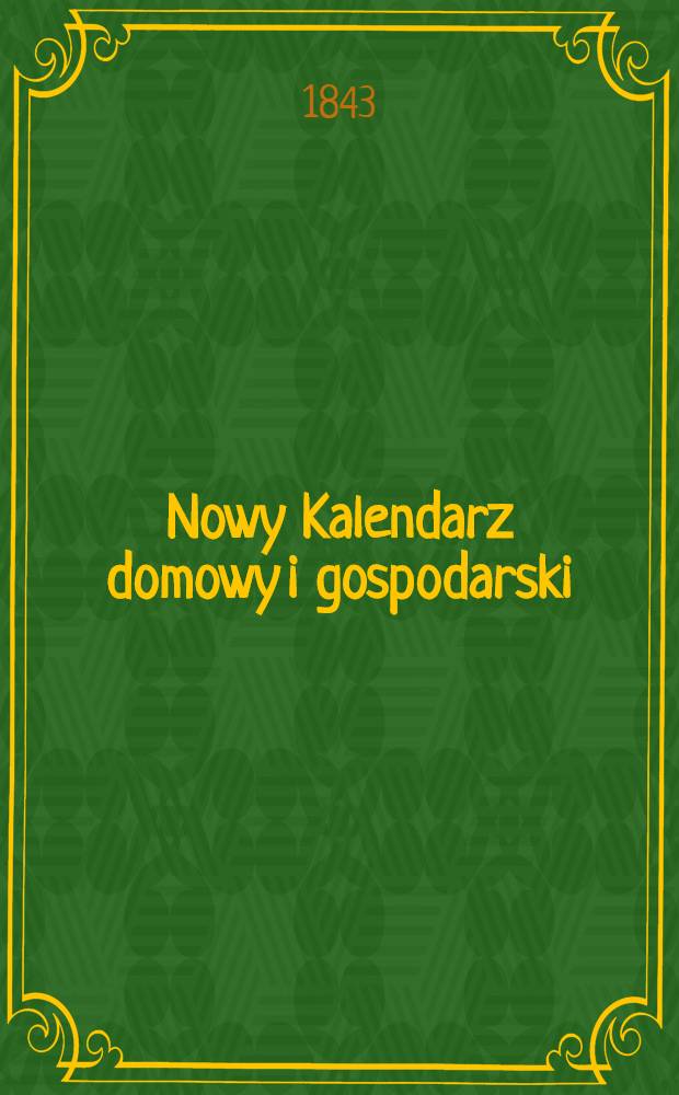 Nowy Kalendarz domowy i gospodarski