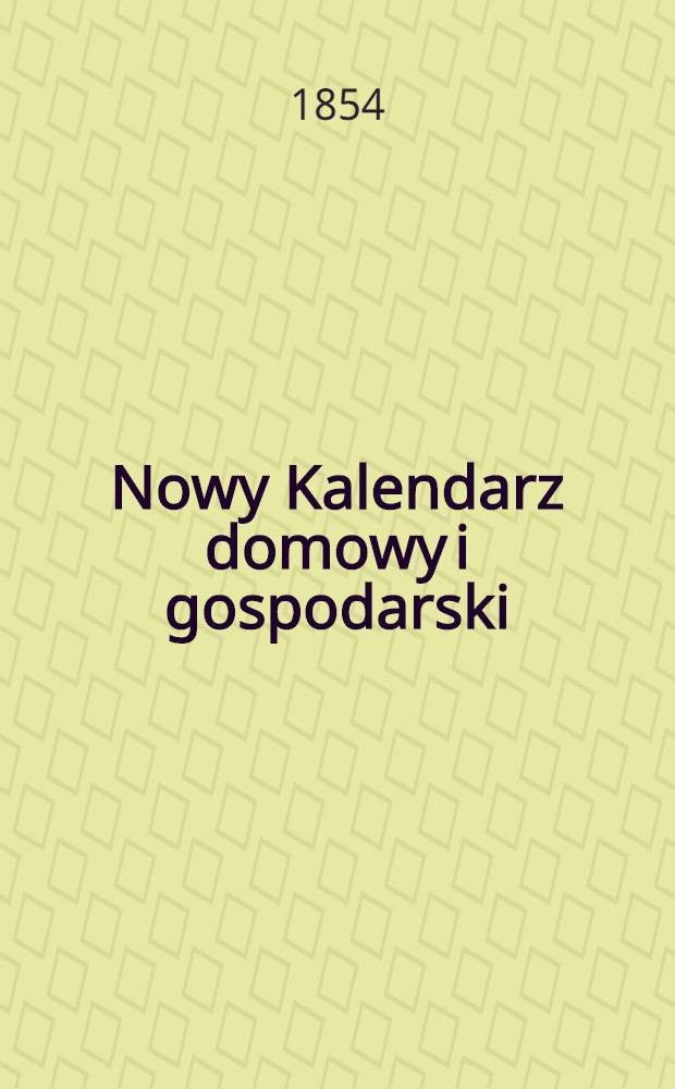 Nowy Kalendarz domowy i gospodarski