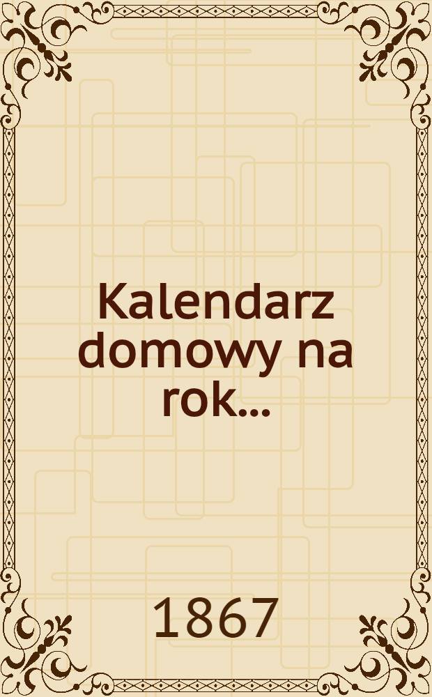 Kalendarz domowy na rok..