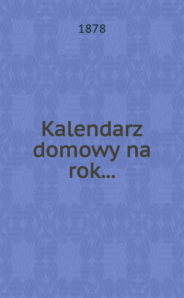 Kalendarz domowy na rok..