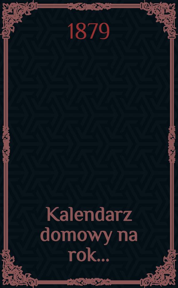 Kalendarz domowy na rok..