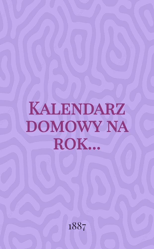 Kalendarz domowy na rok..