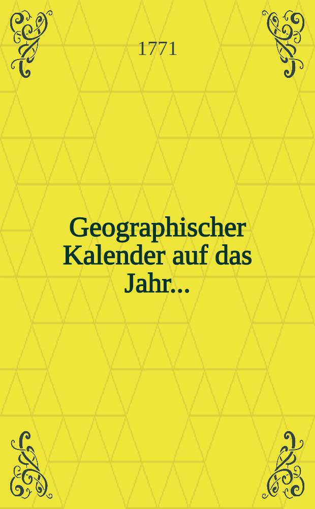 Geographischer Kalender auf das Jahr..