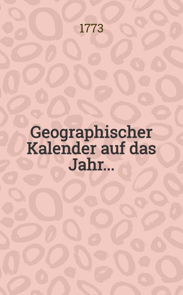 Geographischer Kalender auf das Jahr..