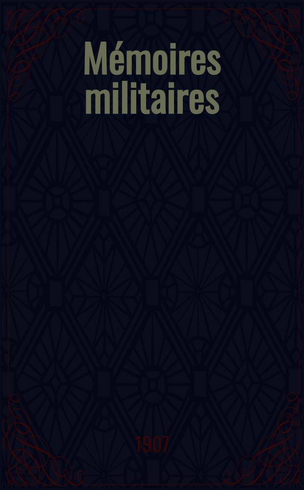 Mémoires militaires