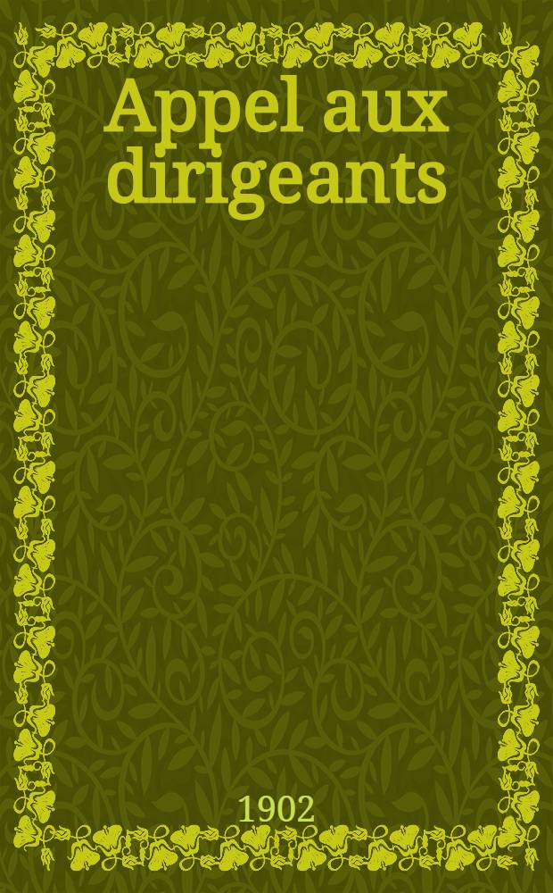 Appel aux dirigeants