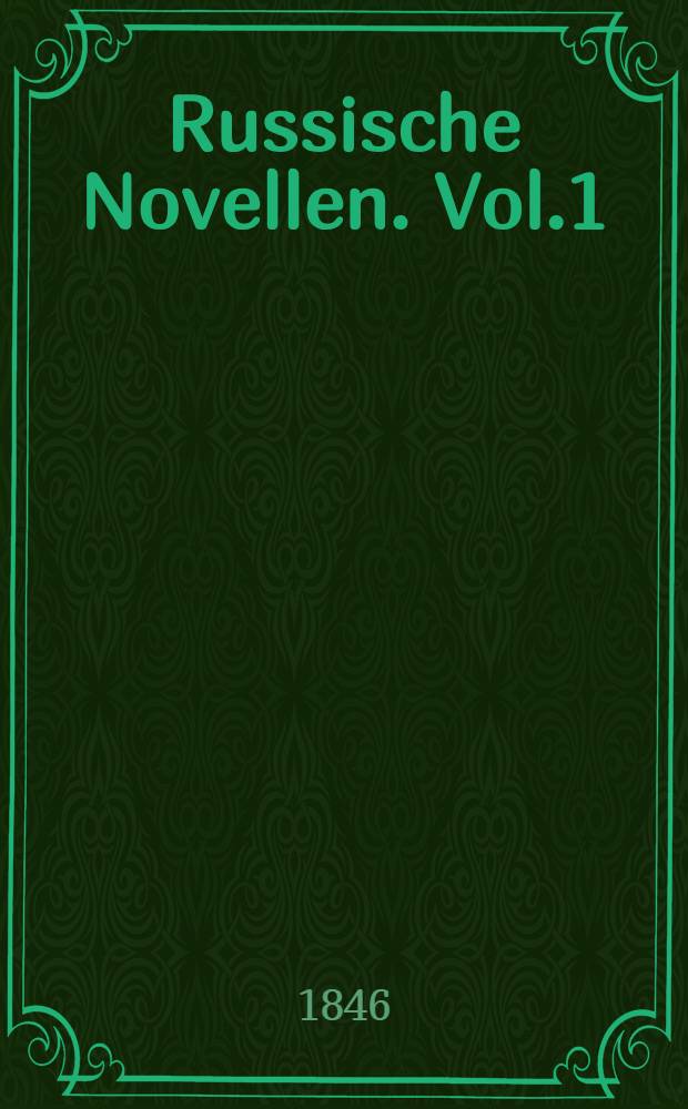 Russische Novellen. Vol.1