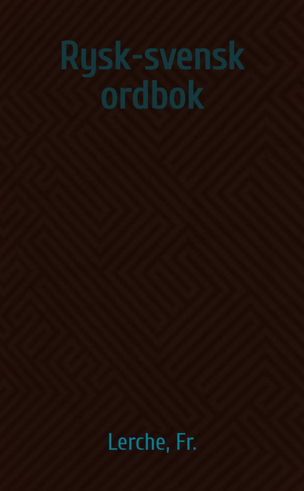 Rysk-svensk ordbok