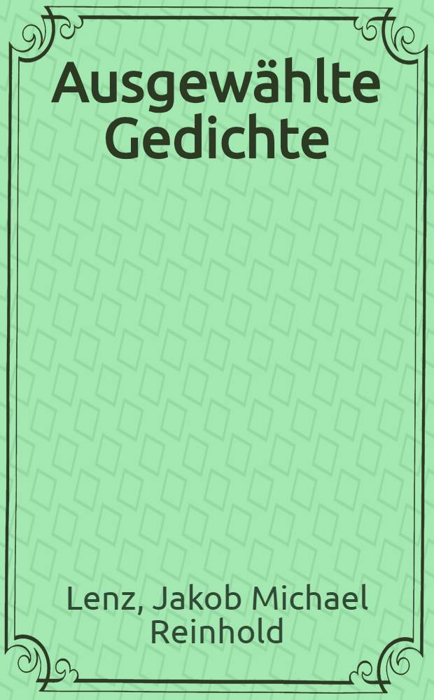 Ausgewählte Gedichte