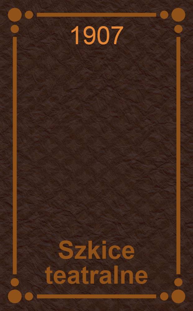 Szkice teatralne