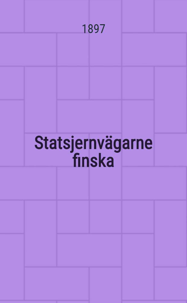 Statsjernvägarne finska : Ordningsregler för station