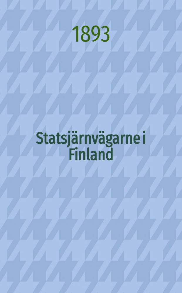 Statsjärnvägarne i Finland : Regler för sjukvården vid statsjärnvägarne i Finland