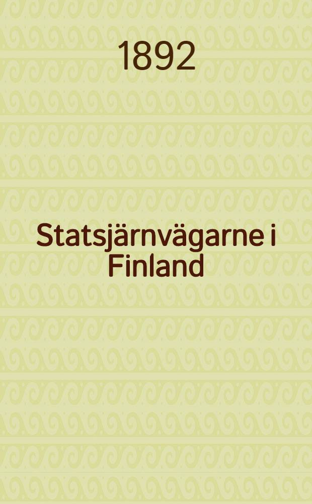 Statsjärnvägarne i Finland : Reglemente för vexelkarlar