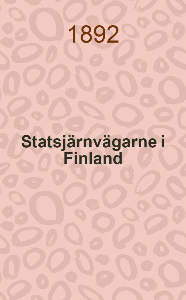 Statsjärnvägarne i Finland : Specifikation och Kontraktsvilkor för Täkta godsvagnar (1892 års typ.)