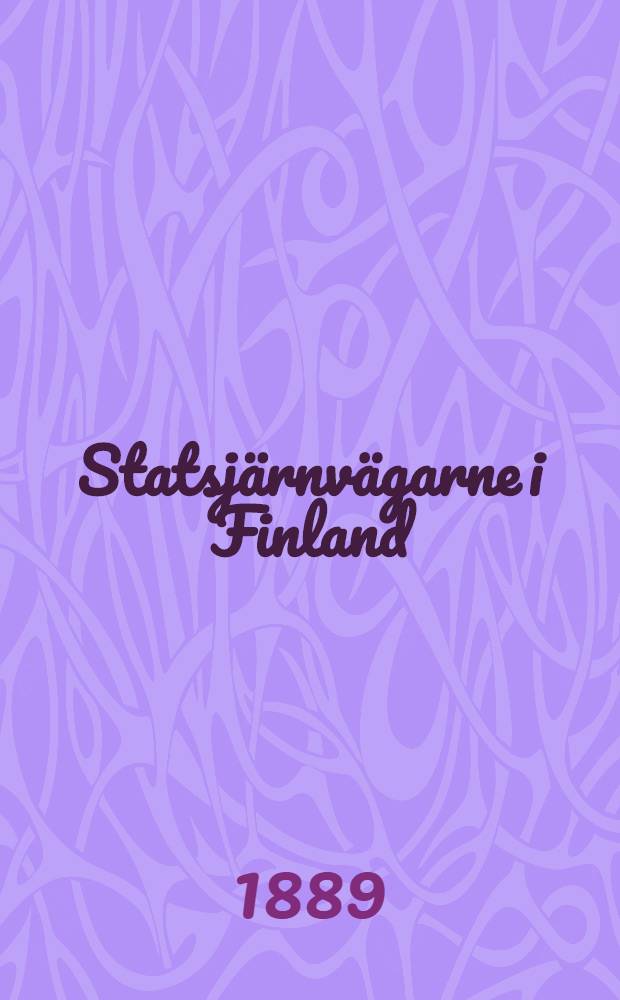 Statsjärnvägarne i Finland : Regler för utfärdande af tur- och returbiljetter
