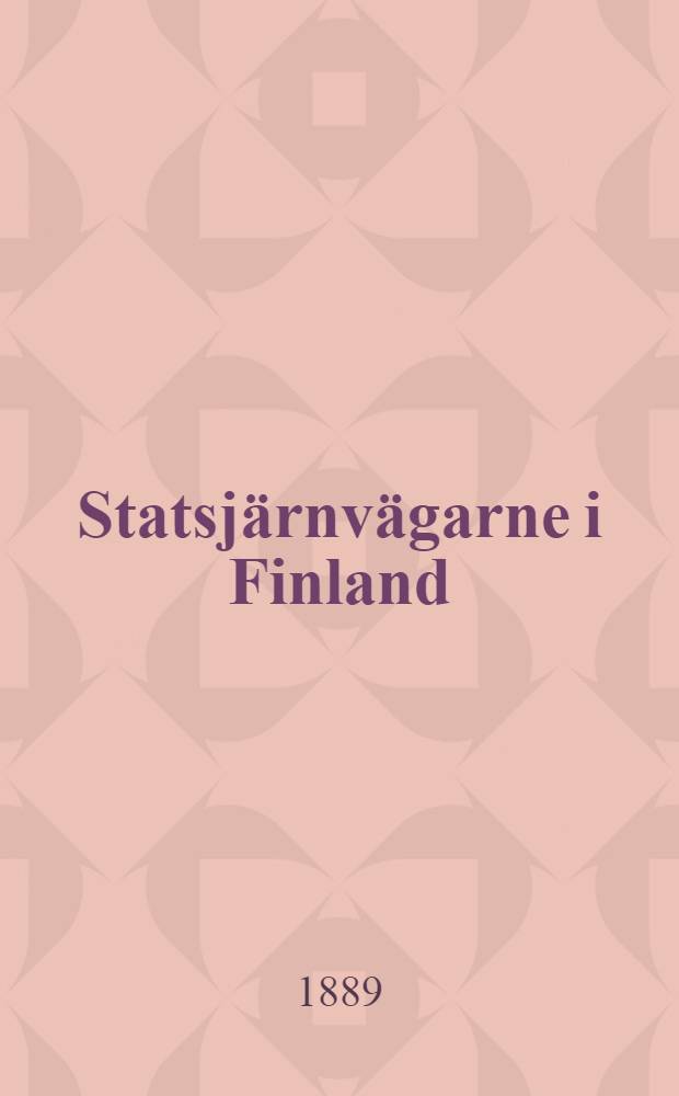 Statsjärnvägarne i Finland : Regler angående förrådsförvaltningen