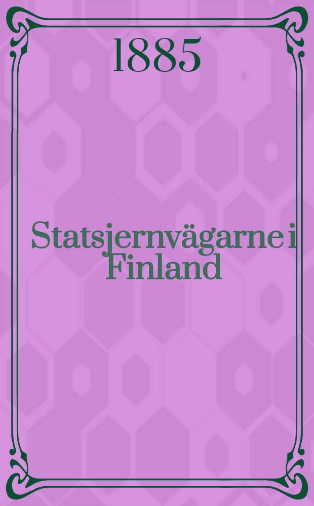 Statsjernvägarne i Finland : Reglemente för grindvakter