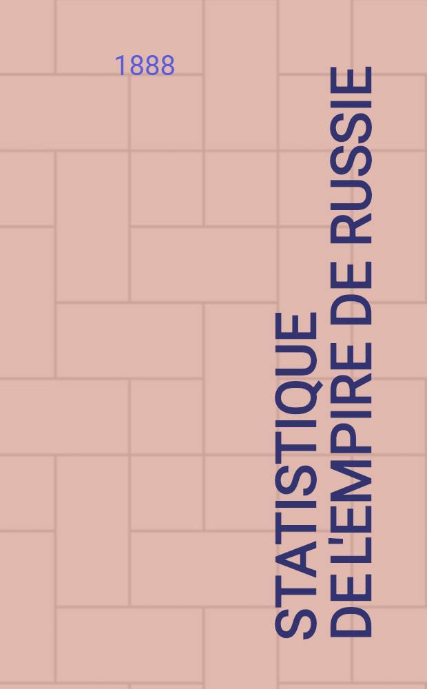 Statistique de l'Empire de Russie : Traductions françaises