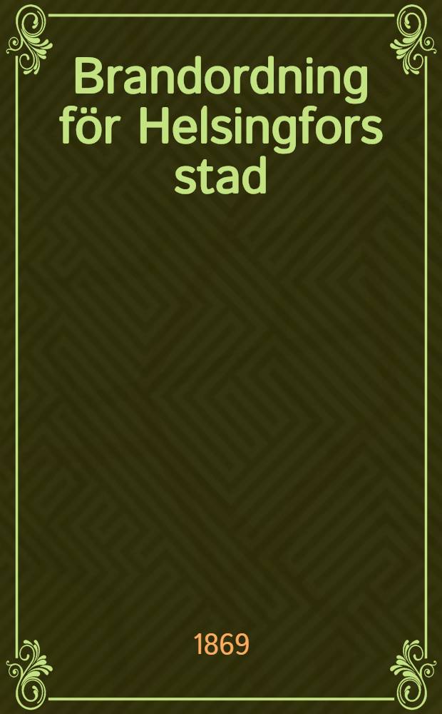 Brandordning för Helsingfors stad
