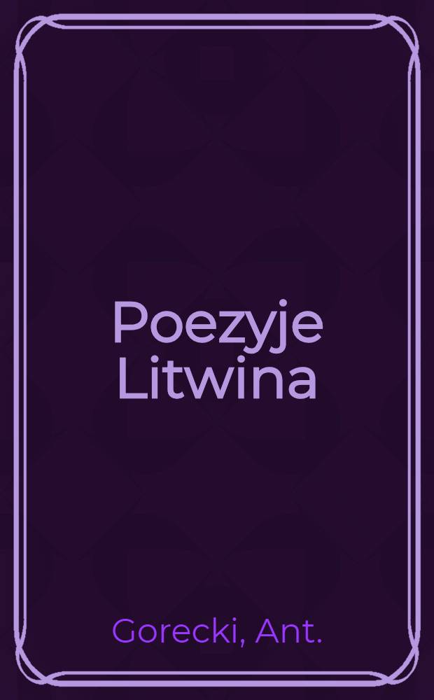 Poezyje Litwina