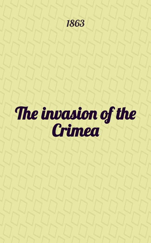 The invasion of the Crimea