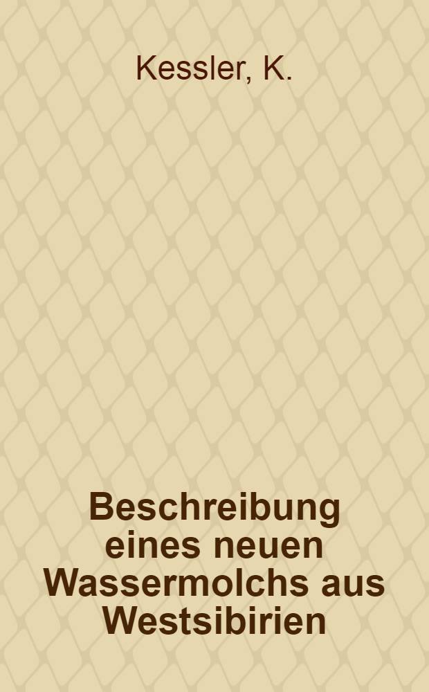 Beschreibung eines neuen Wassermolchs aus Westsibirien
