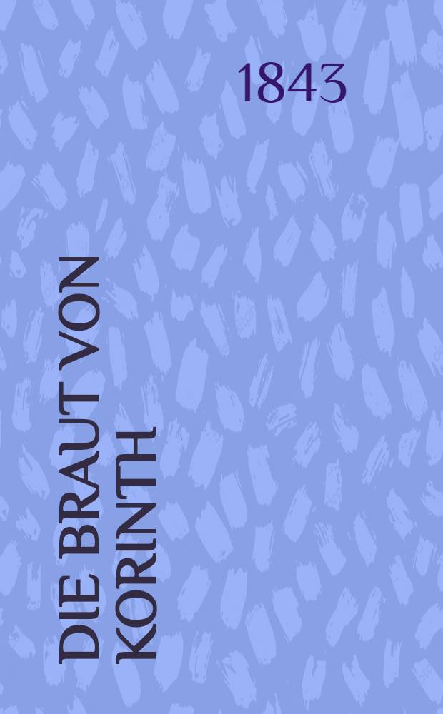 Die Braut von Korinth
