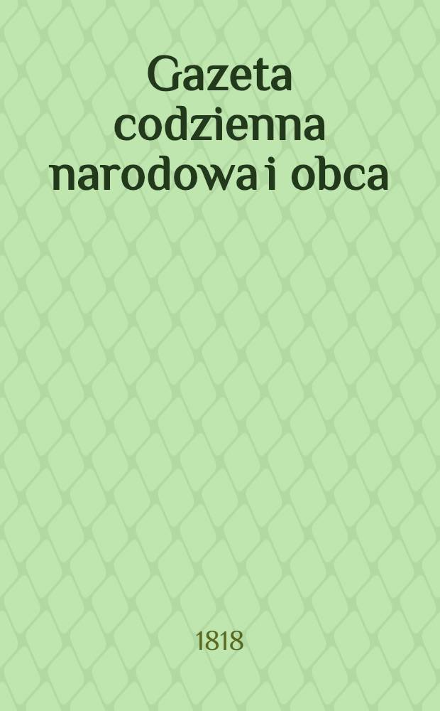 Gazeta codzienna narodowa i obca