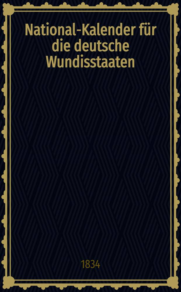 National-Kalender für die deutsche Wundisstaaten