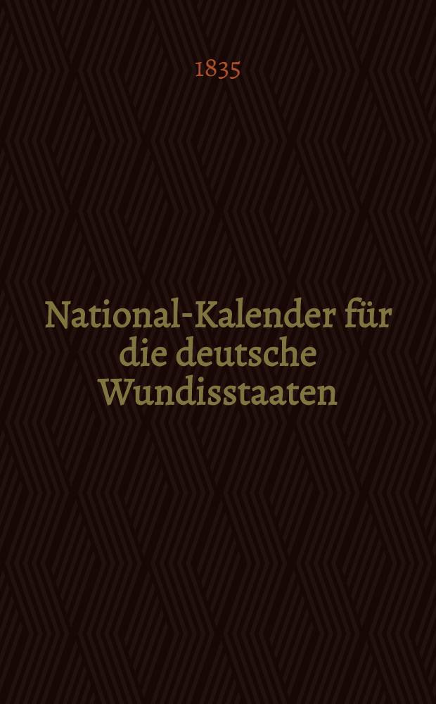 National-Kalender für die deutsche Wundisstaaten