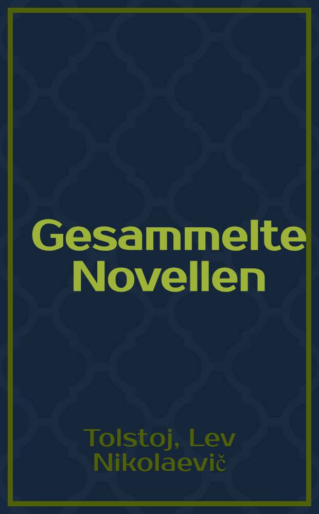 Gesammelte Novellen