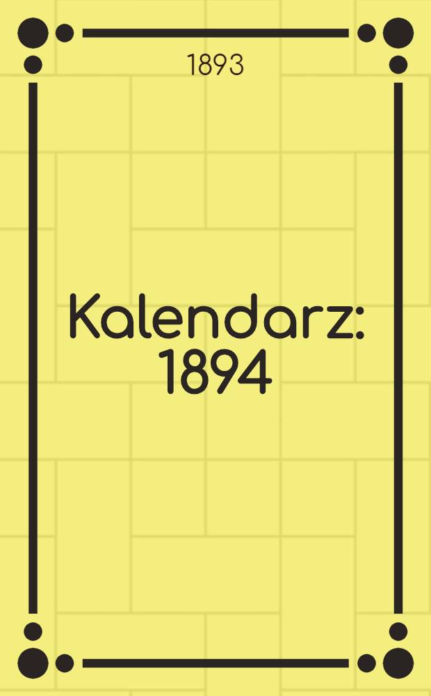 Kalendarz : 1894