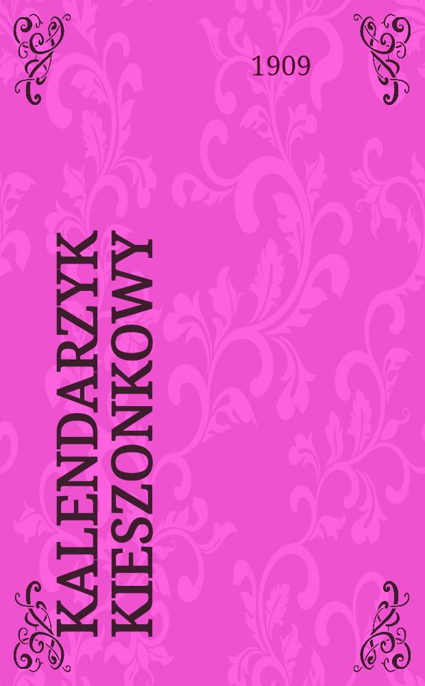 Kalendarzyk kieszonkowy (Lodzianin)