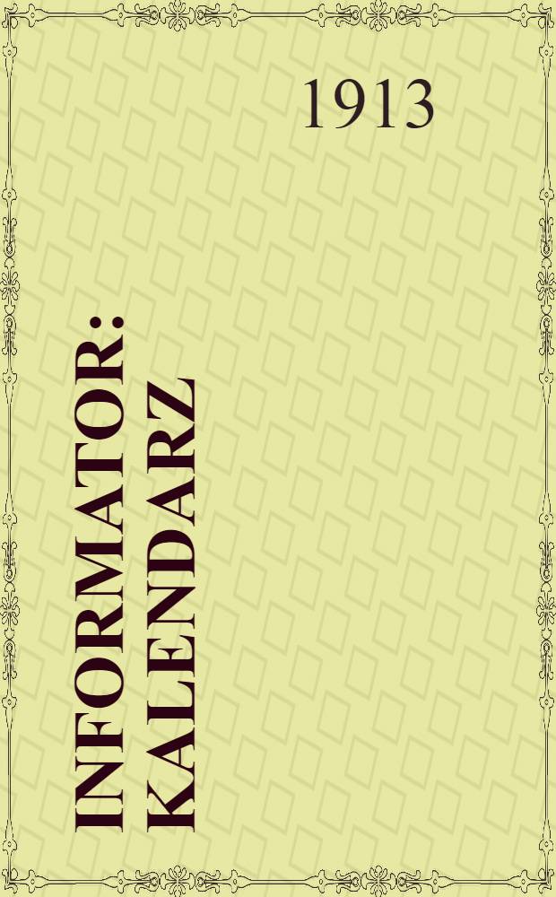 Informator : Kalendarz : 1914
