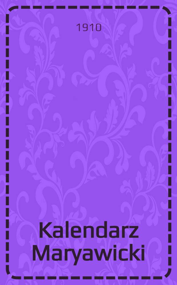 Kalendarz Maryawicki