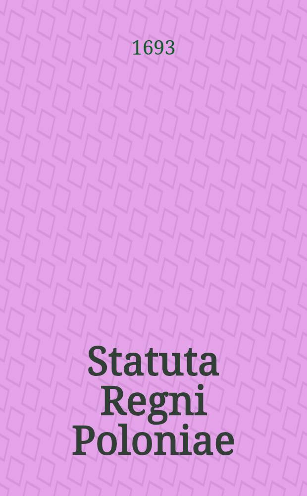 Statuta Regni Poloniae