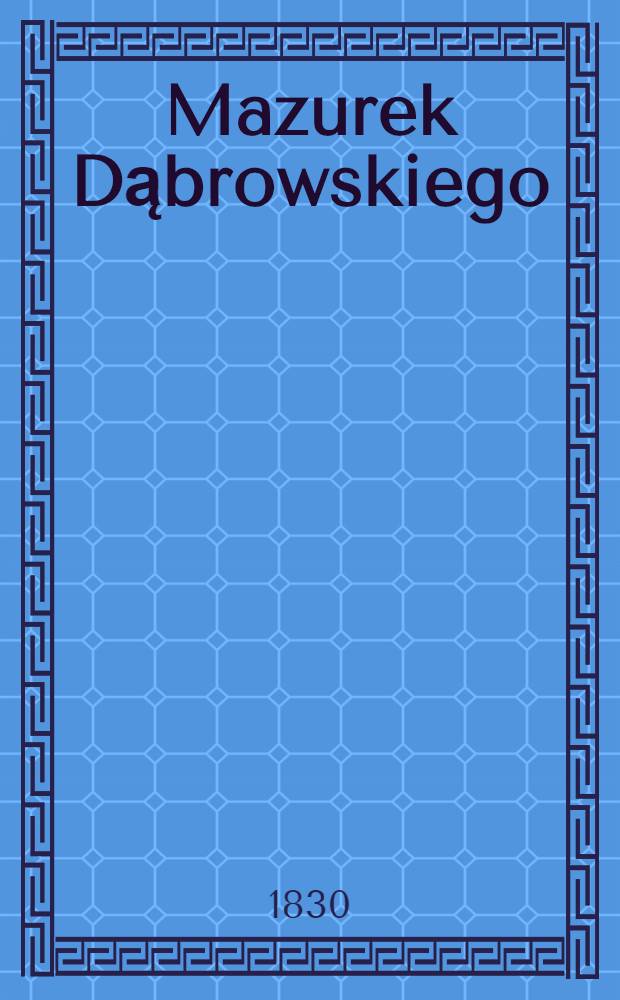 Mazurek Dąbrowskiego