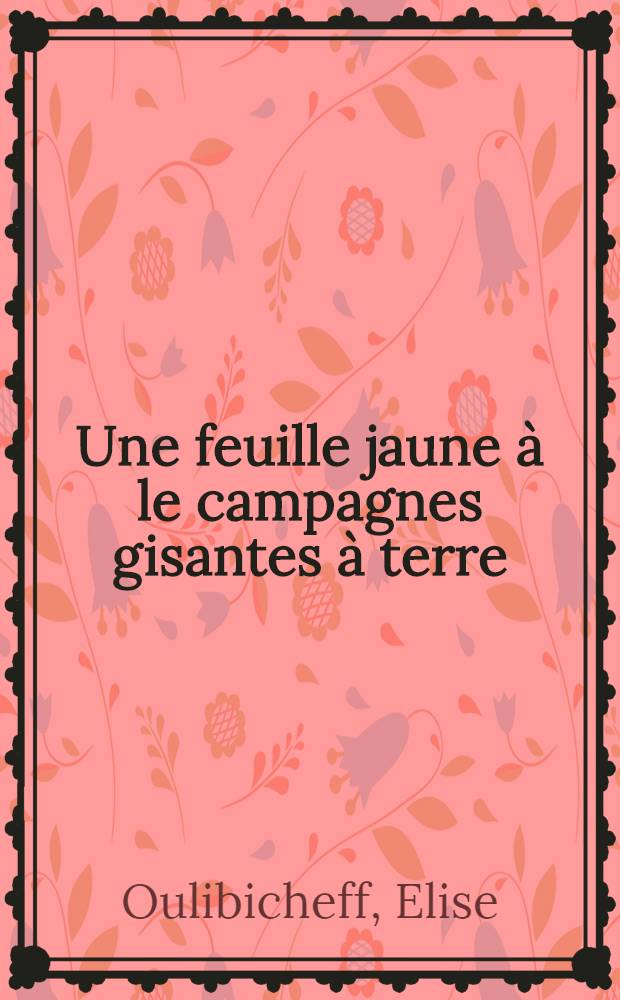 Une feuille jaune à le campagnes gisantes à terre