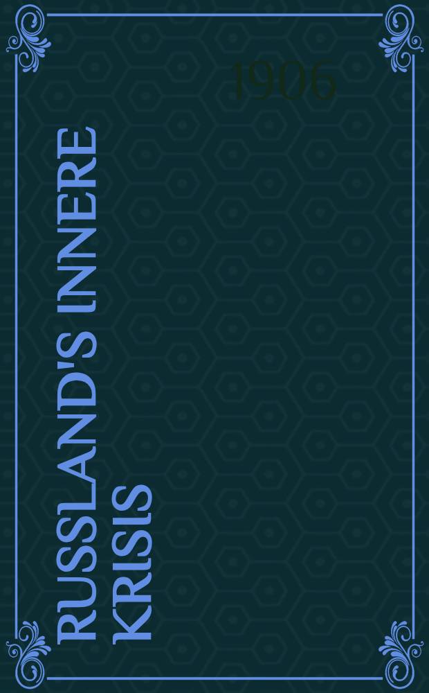 Russland's innere Krisis