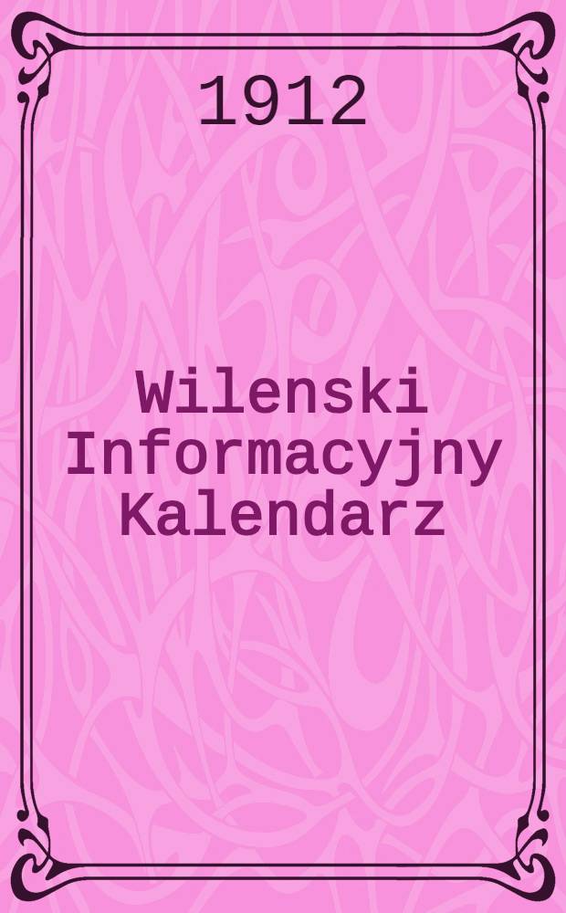 Wilenski Informacyjny Kalendarz