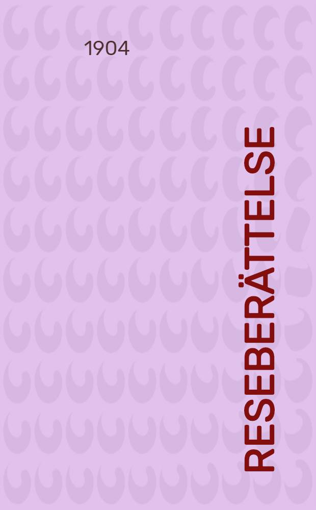 Reseberättelse