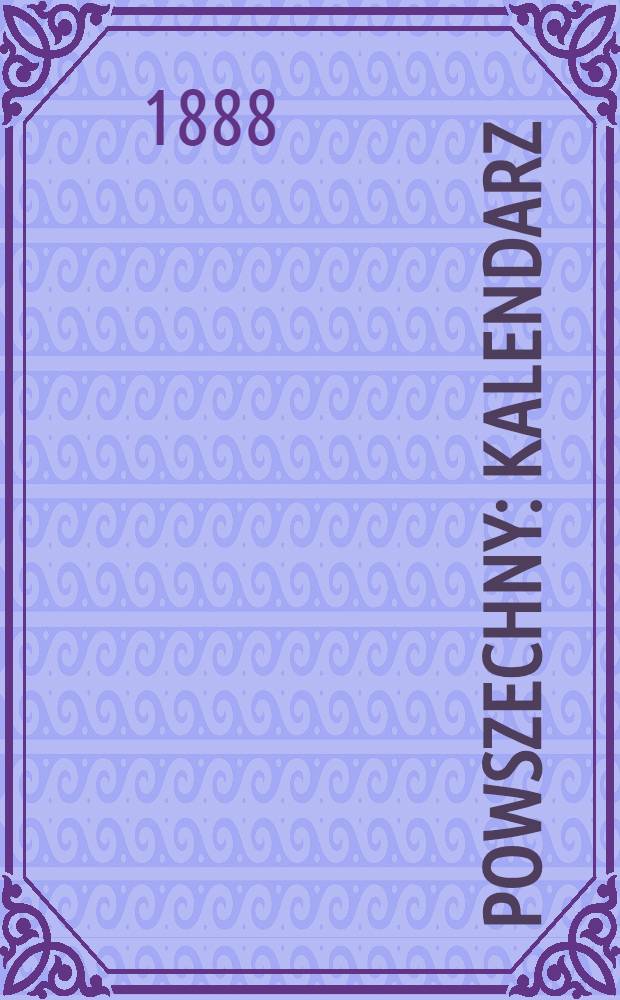 Powszechny : Kalendarz