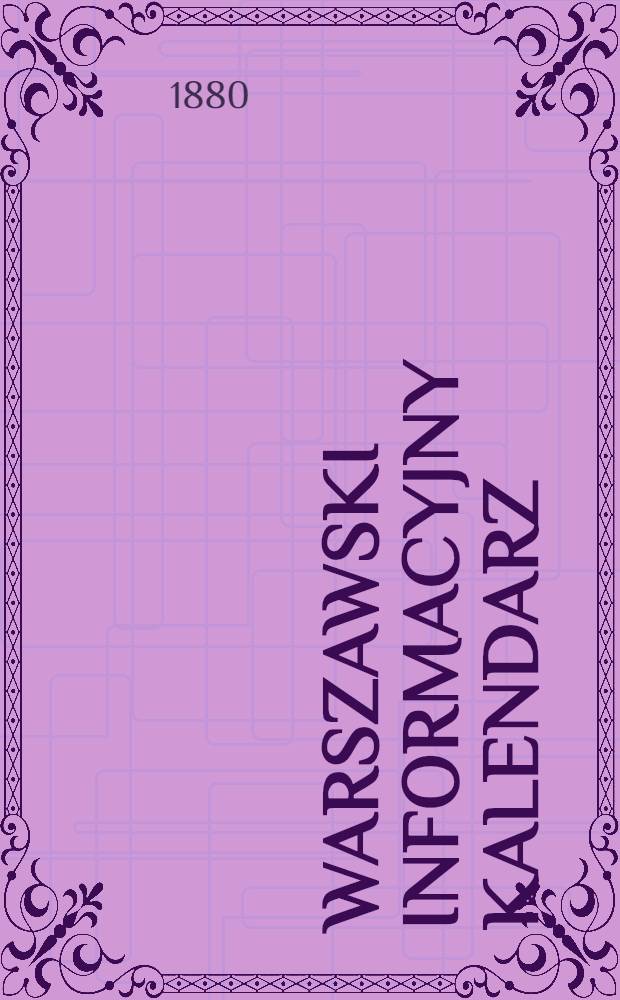 Warszawski Informacyjny Kalendarz