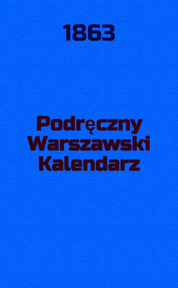 Podręczny Warszawski Kalendarz
