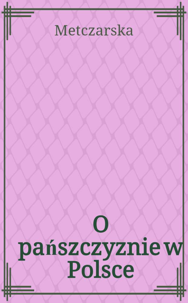 O pańszczyznie w Polsce