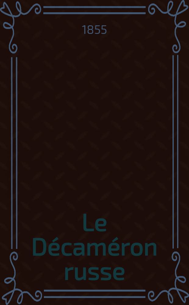 Le Décaméron russe