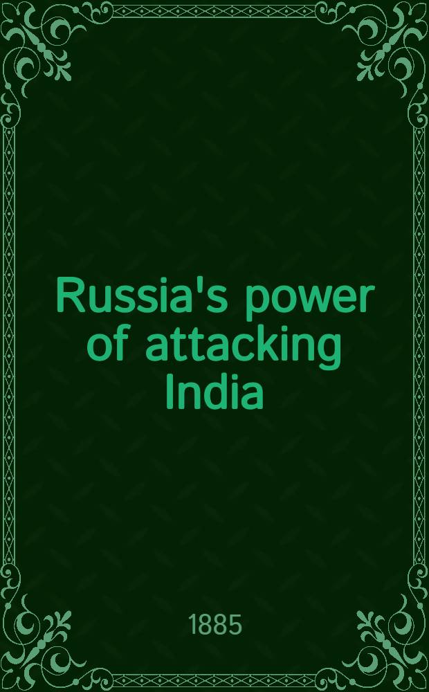 Russia's power of attacking India